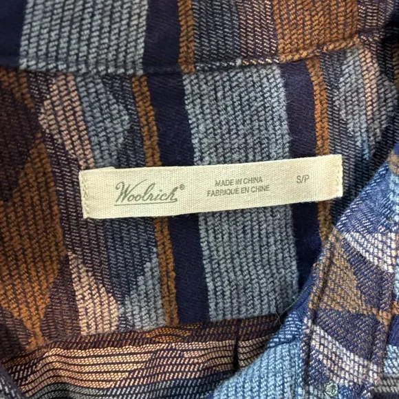 Woolrich Aztec Flannel Shirt Quinella Jacquard Small - Picture 4 of 5
